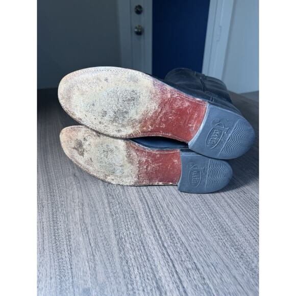 Black Justin Ropers Western Cowboy Boots - Picture 6 of 6